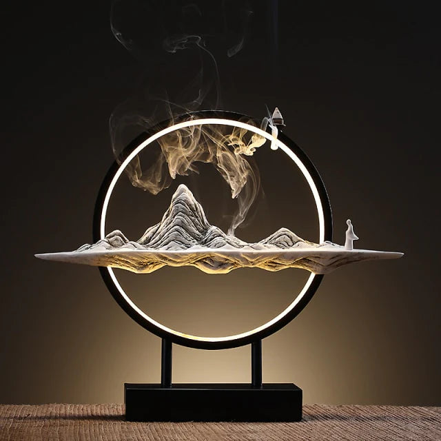 Backflow LED incense burner